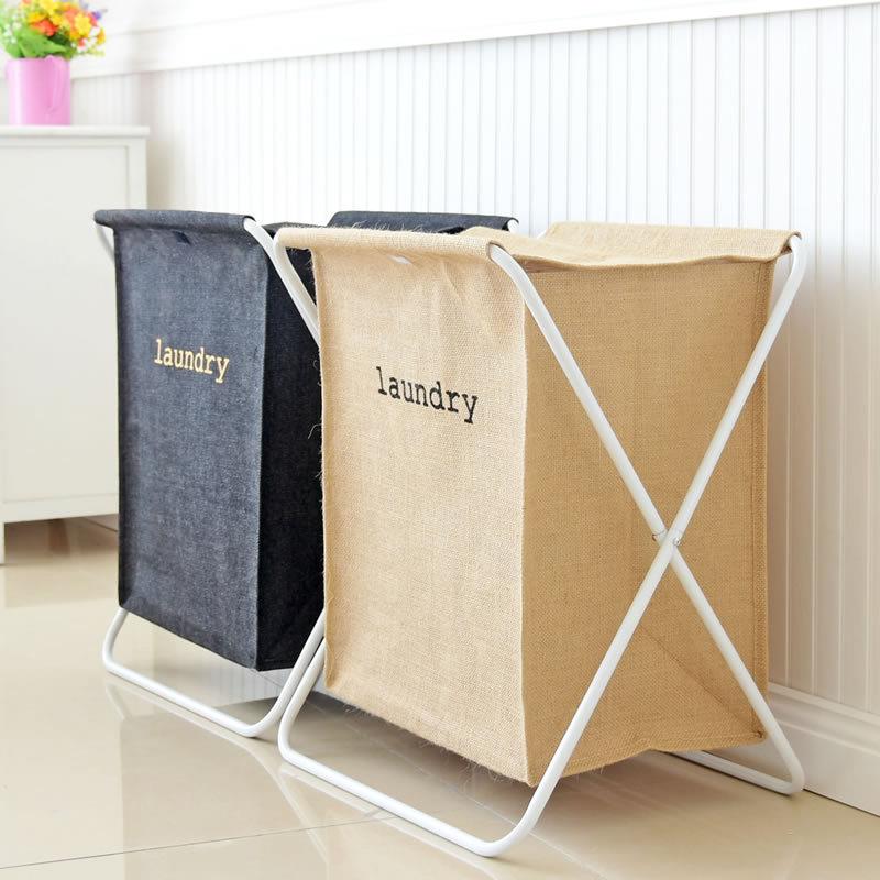 天然黄麻大号脏衣篮家居整理收纳筐带盖衣物垃圾分类0943