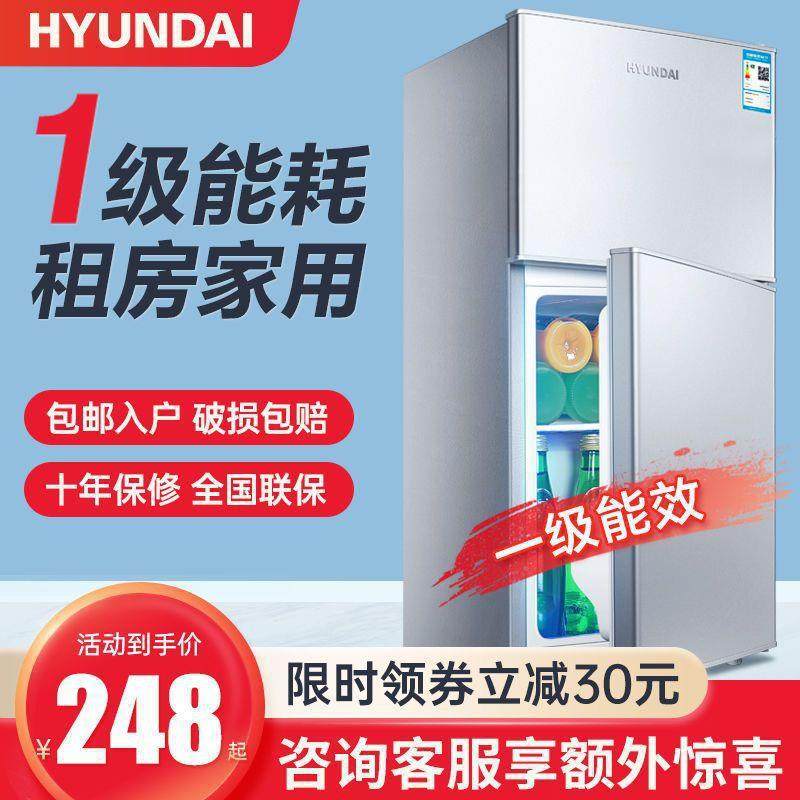 现代冰箱家用小型小冰箱双开门能效双门两门迷你电冰箱