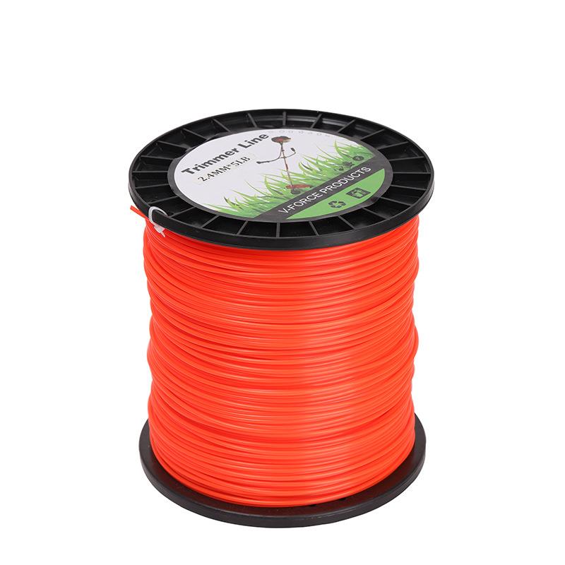 2.4MM圆形5LB割草绳农用割草机打草头配件割灌机割草绳打草绳