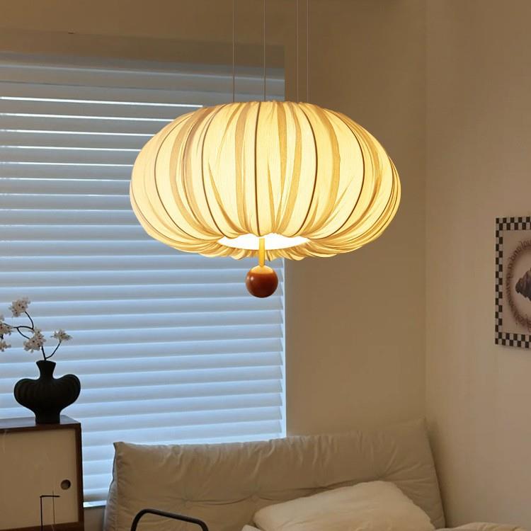 法式中古卧室布艺吊灯餐厅吧台南洋新款感中山复古主卧吊线灯