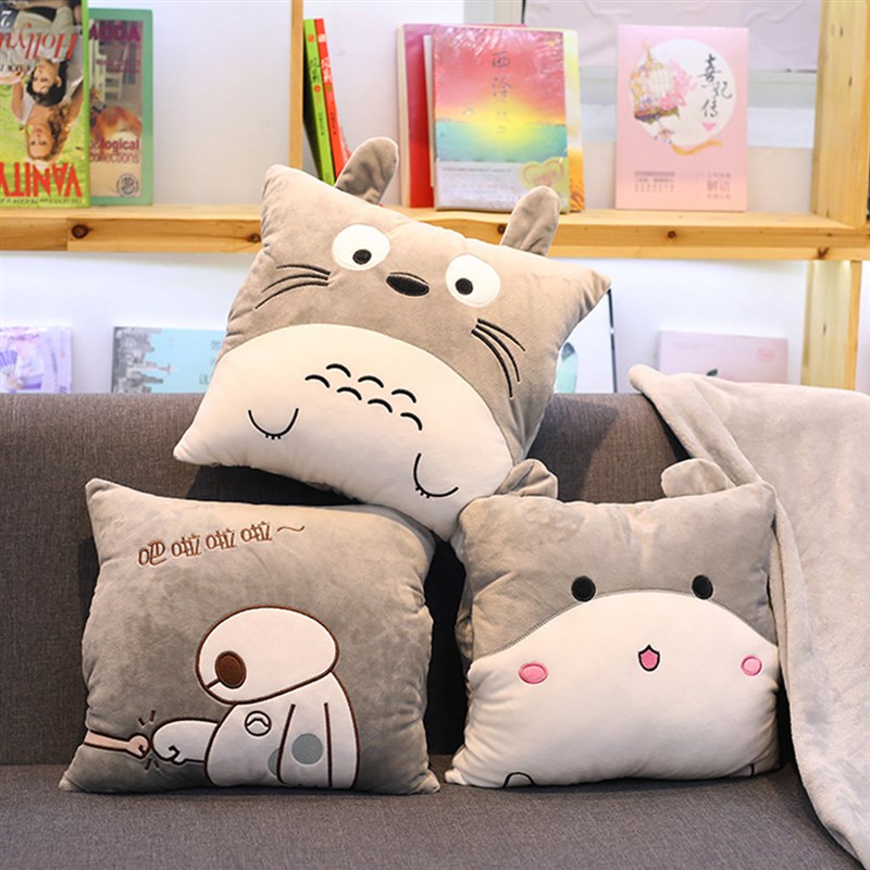 抱枕被子两用靠垫被沙发办公室折叠午休靠枕头被V汽车靠背空调毯