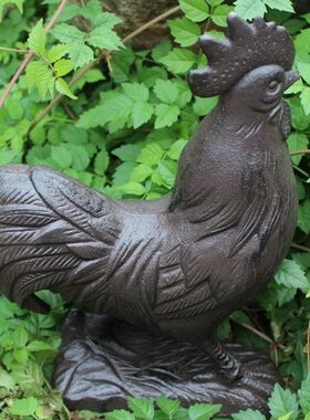 复古怀旧创意个性铸铁动物工艺品酒吧会所庭院家居公鸡装饰摆件