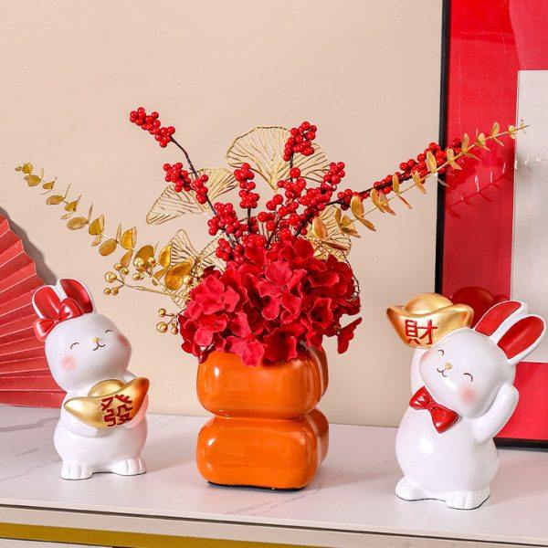 事事如意花瓶假花花艺餐桌电视柜茶几装饰品客厅摆件乔迁新居礼品,家居饰品,花瓶,淘宝优惠券,粉丝福利购,淘宝优惠卷