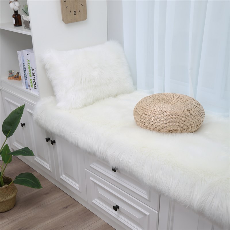 长毛绒飘窗垫窗台垫可爱r仿羊毛阳台垫卧室地毯榻榻米垫公主飘窗