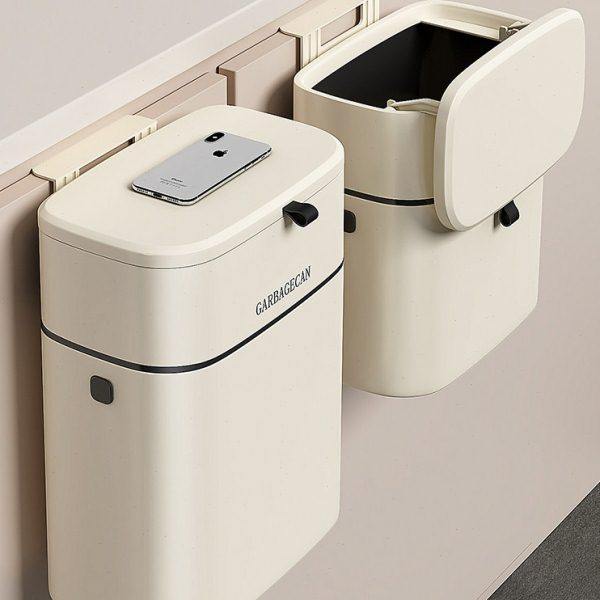 优勤厨房垃圾桶带盖家用2023新款壁挂卫生间厕所厨余挂式收纳筒,家装主材,厨用垃圾桶,淘宝优惠券,粉丝福利购,淘宝优惠卷