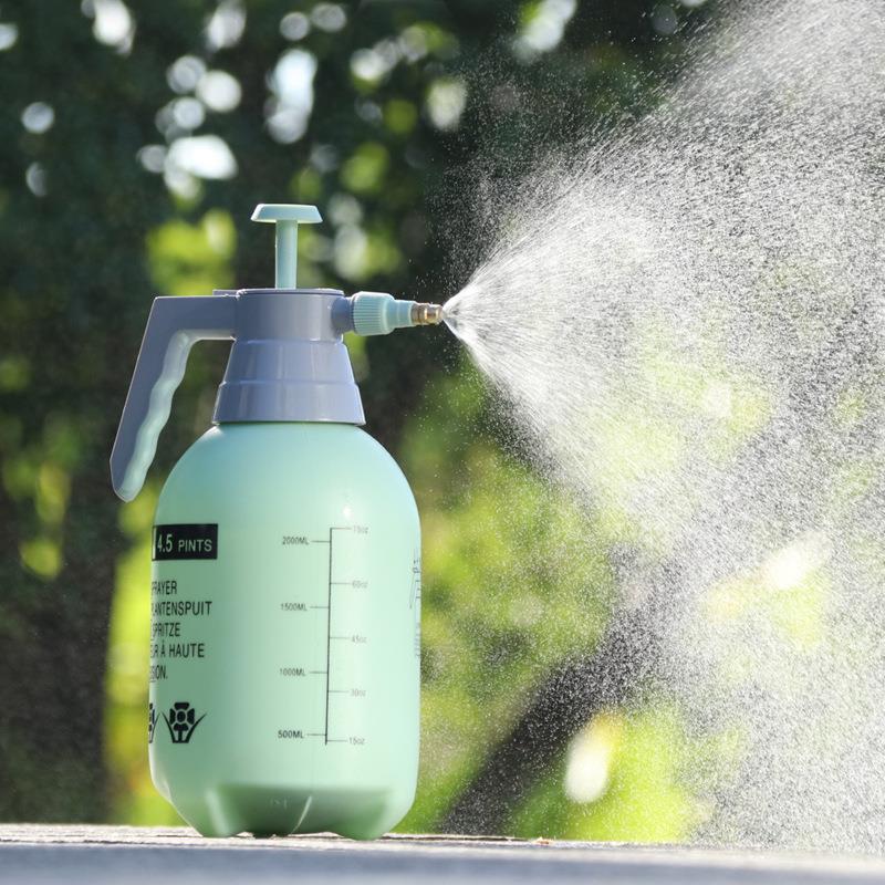 园艺2L喷水壶奶绿色小型喷雾器家用浇花壶气压式喷壶洒水壶浇水壶