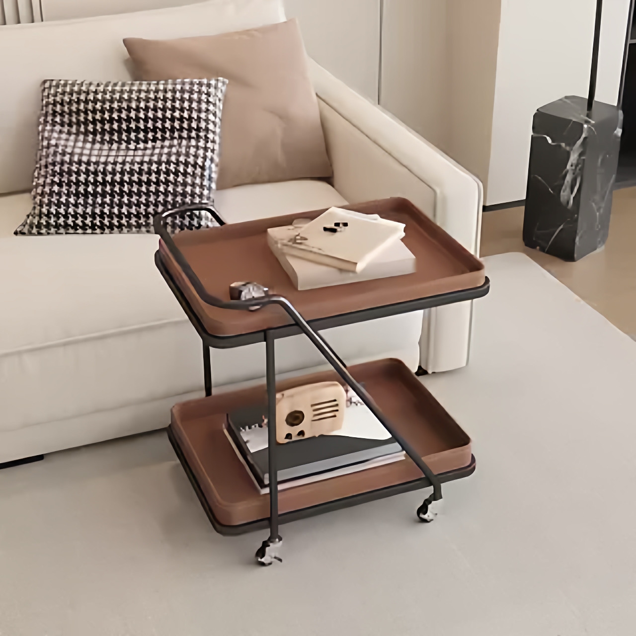 可移动边几小推车客厅沙发边柜置物架茶几小户型家用多功能小推车