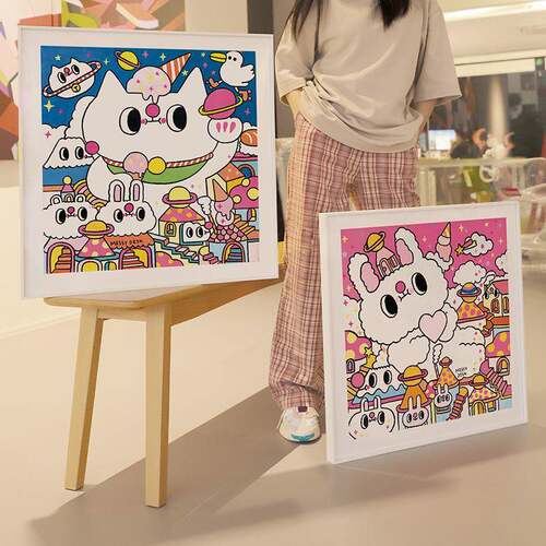 德格夫Messy Desk潮流版画幼儿园壁画客厅餐厅玄关装饰画儿童房挂