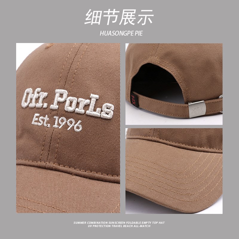 棒球帽子b2024年新款女春秋季韩系大头围素颜遮脸显脸小刺绣鸭舌