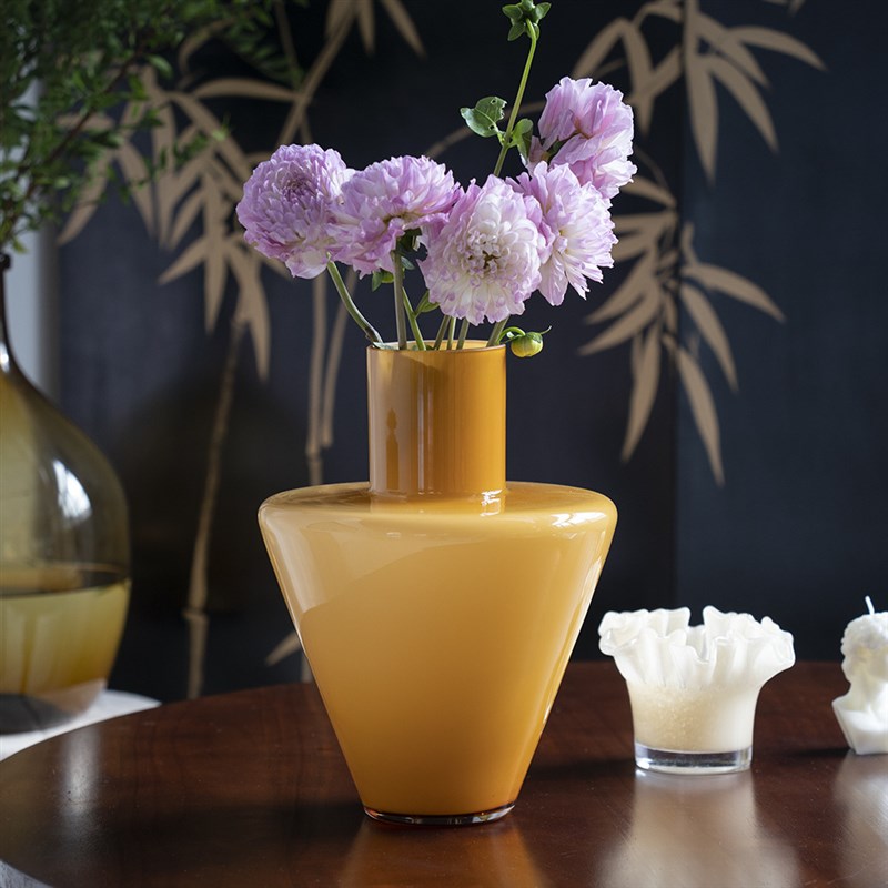 法式复古玻璃花瓶轻奢高级感客厅软装摆件P水养插花样板间装饰