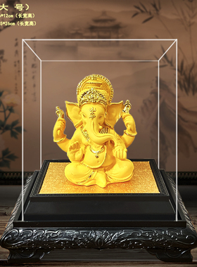 绒沙金象神d摆件 四臂聚财象 家居办公饰品店铺公司开业工艺品摆