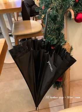 偏爱黑色系的男友伞~3fter自制G超结实细直柄抗风挡雨长柄雨伞