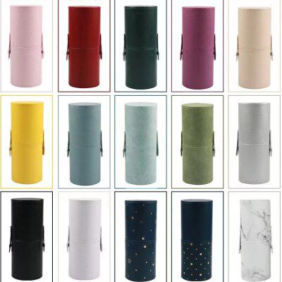 化妆刷收纳桶防尘带盖便携收纳包笔筒高级大容量多色圆桶化妆刷桶