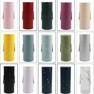 化妆刷收纳桶防尘带盖便携收纳包笔筒高级大容量多色圆桶化妆刷桶