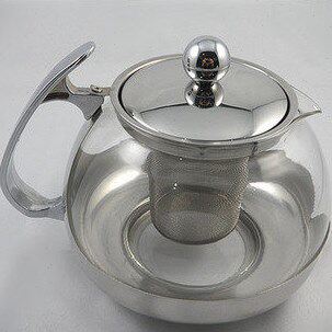 诚意咖啡 太极壶 不锈钢外托 耐热玻璃茶壶1200ML 大号太极茶壶