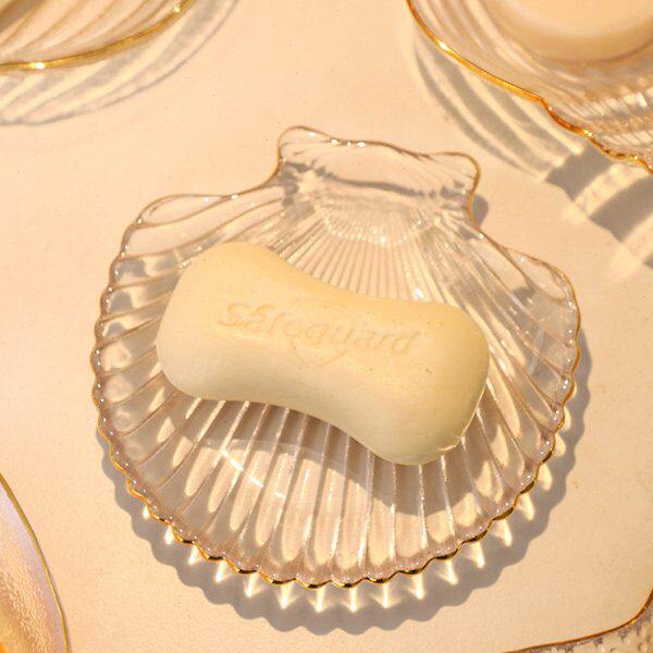 玻璃描金欧式肥皂盒香皂盒肥皂架创意卫生间置物浴室