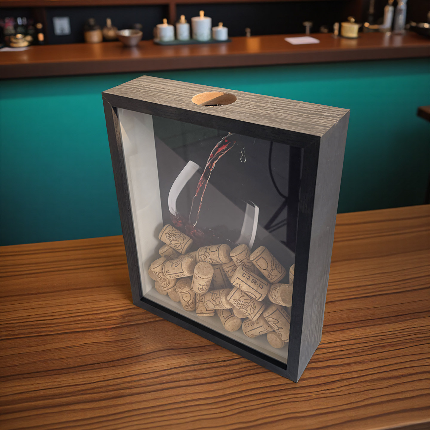 红酒塞收纳相框软木葡萄酒塞展示框酒瓶瓶盖收藏收集盒酒吧柜摆件,家居饰品,相框/画框,淘宝优惠券,粉丝福利购,淘宝优惠卷