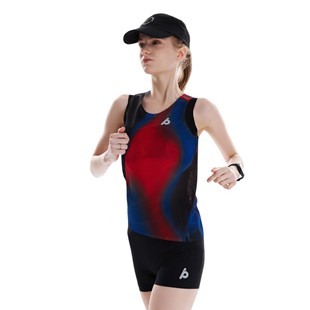 PBRUNNER城市精英火焱系列 女长背心马拉松/跑步运动速干超轻背心