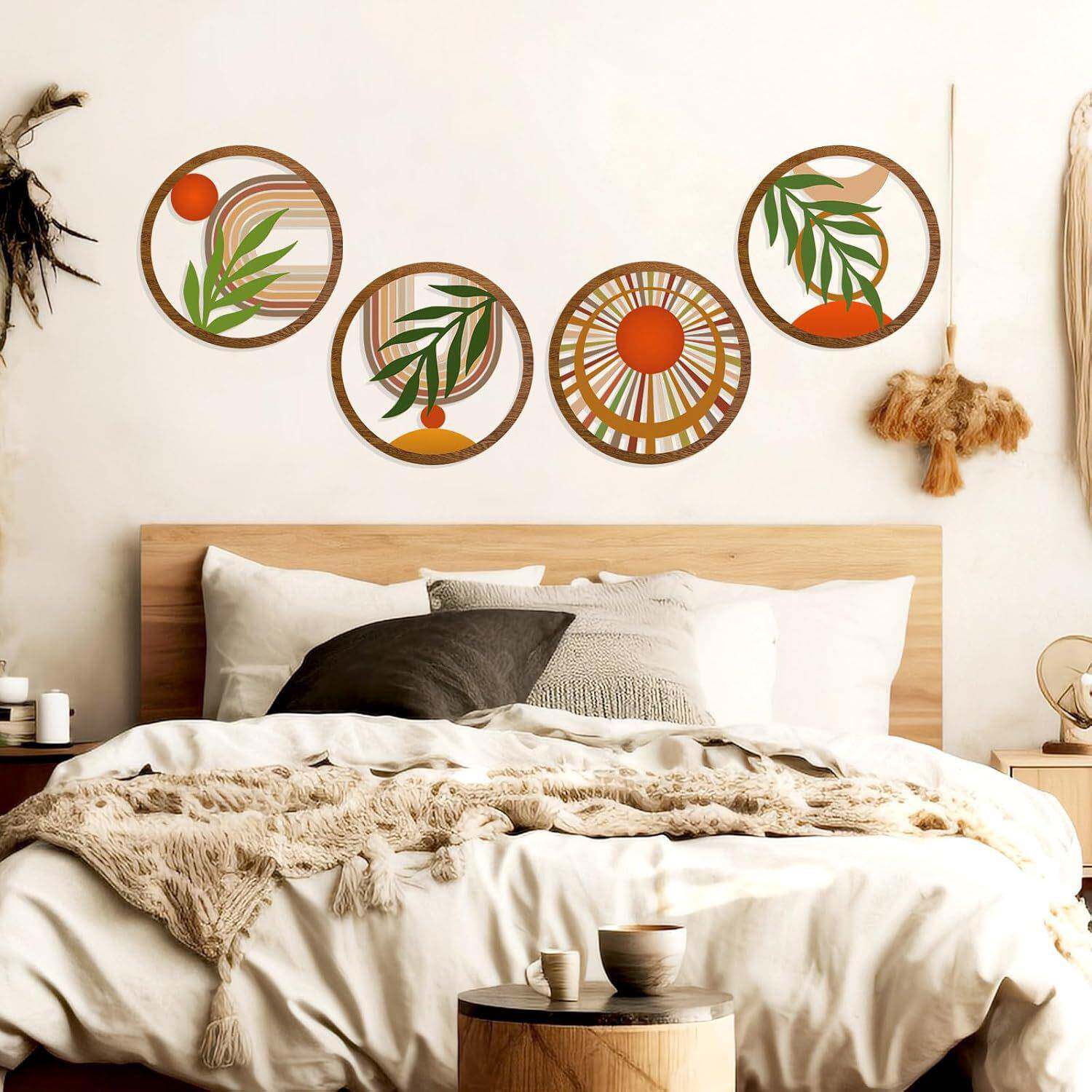 波西米亚墙壁装饰乡村木质镂空墙艺术波西米亚卧室装饰壁饰壁挂