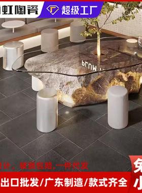 拼接黑色莱姆石瓷砖餐厅名宿防滑地板砖子母砖别墅花园走廊古堡砖