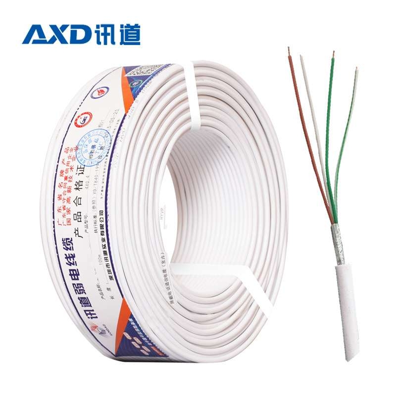 讯道二芯四芯屏蔽电话线八芯纯铜室内六芯电话线6P4C6P2C电线厂家