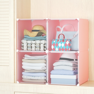 衣柜分隔板30宽40/45cm深带门防尘大学生宿舍收纳神器柜子分层架