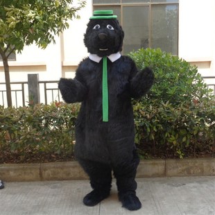 动漫动物园表演道具行走长毛瑜伽熊黑熊巡演出卡通人偶衣服装定制
