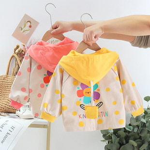 女童外套装 宝宝洋派时髦婴幼儿童小孩春秋季 韩版 上衣服潮 2023新款