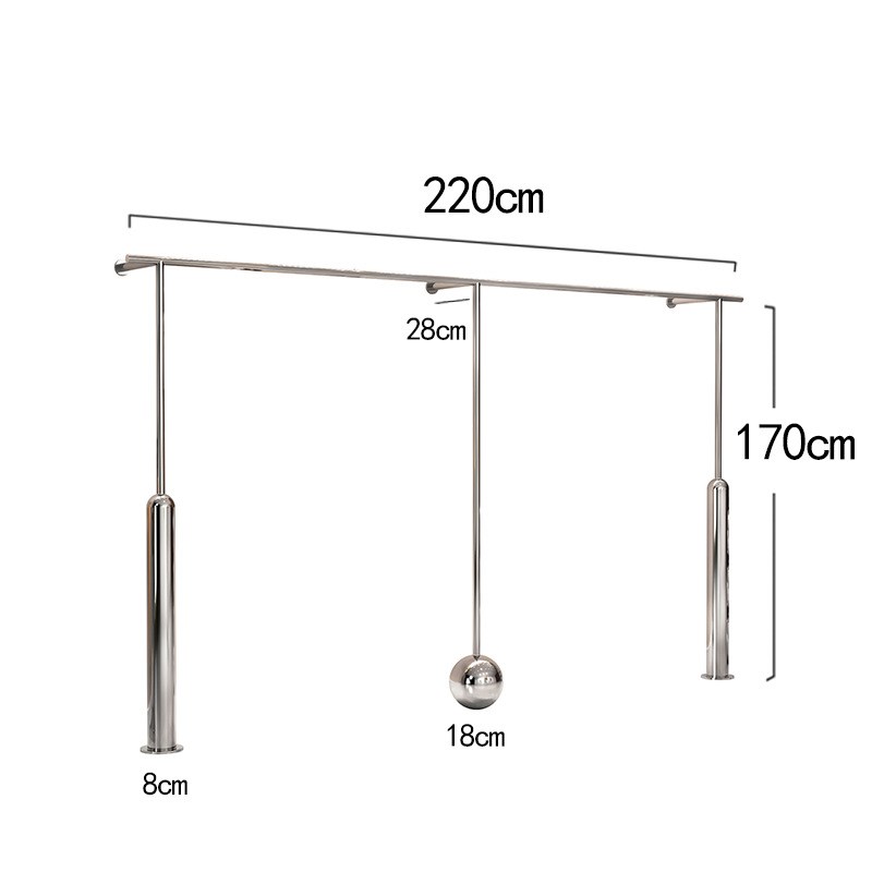 服装店陈列架上墙壁挂式不锈钢童装创意挂衣架货架女装店铺展示架