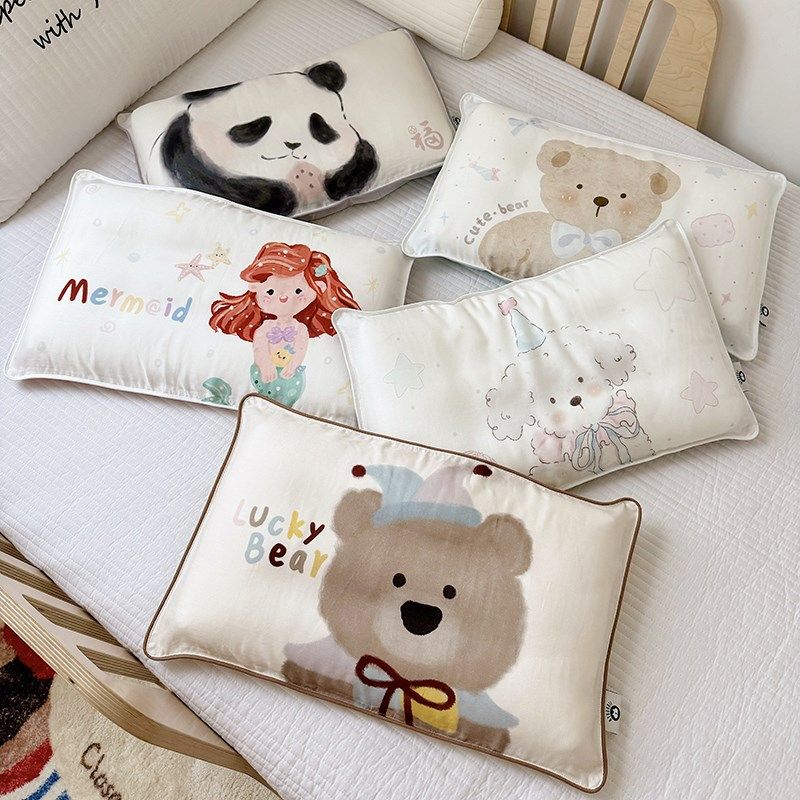 夏季卡通儿童A类双层纱布枕套宝宝幼儿园30*50cm纯棉小枕头套皮子,床上用品,枕套,淘宝优惠券,粉丝福利购,淘宝优惠卷