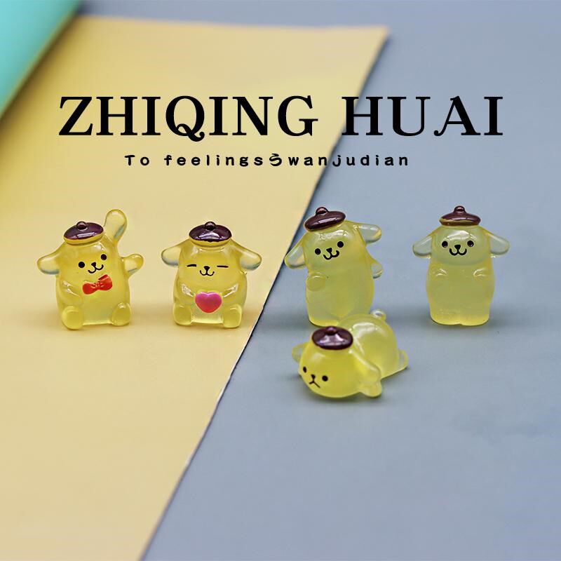 独立盲袋迷你可爱小黄狗狗夜光版可爱公仔动物模型摆件孩子玩具礼