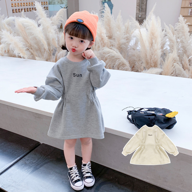 女童连衣裙秋装2021新款小童公主裙洋气韩版儿童装女宝宝网红裙子