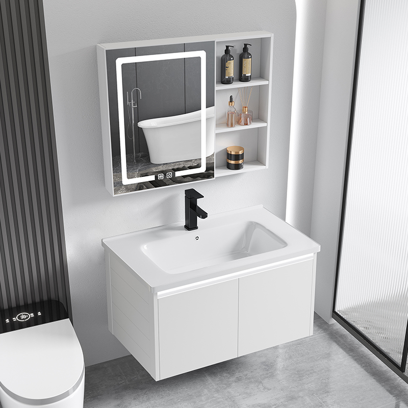 太空铝浴室柜化妆室洗手盆柜组合陶瓷一体盆厕所洗脸盆阳台面盆柜