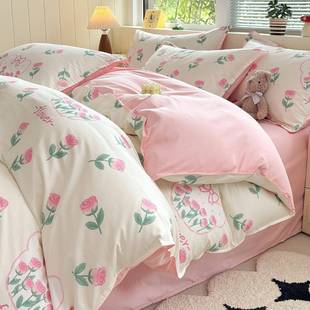 纯棉被套单件150x180x200x230双人单人学生宿舍100全棉被罩三件套