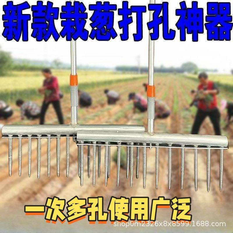 【栽苗打孔器】栽葱神器种菜工具大葱种植叉子栽苗农用小型打孔器
