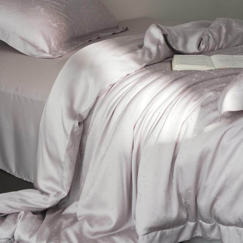 高端夏季60支兰精天丝丝滑夏季提花凉感被套床单四件套床品