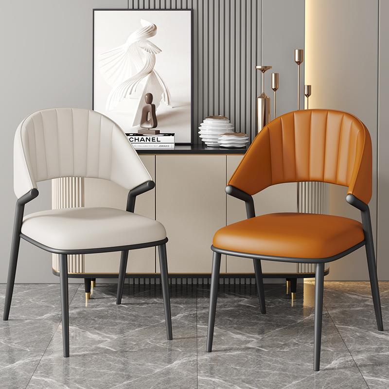 意式餐椅现代简约餐桌椅子家用靠背椅设计师轻奢高级餐厅凳子餐凳