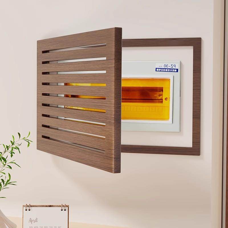 实木弱电箱遮挡免打孔装饰盖板电表箱画多媒体网线盒电闸遮丑挂画