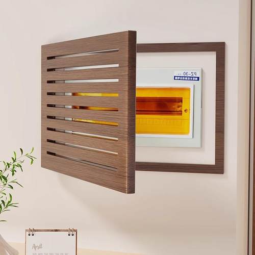 实木弱电箱遮挡免打孔装饰盖板电表箱画多媒体网线盒电闸遮丑挂画