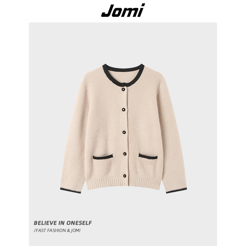 《仙仙专属》JOMI女装时尚单排扣针织衫显瘦长袖上衣J94CC1C1774