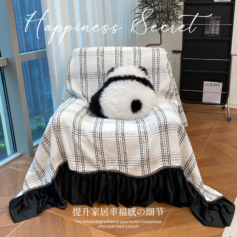 轻奢高级a感单人沙发盖布沙发毯沙发垫懒人电动沙发巾客厅2025新