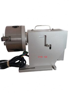 激光打标机切割机焊接机旋转夹具卡盘D100E型旋转台工装通孔20mm