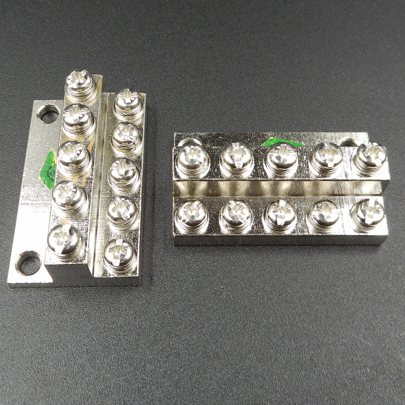 JDG接地排 A-4双层接地u端子M4 14位12位接地铜排 接线端子 铜块