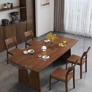 家用餐桌 小户型长方形桌椅组合 法式 田园风创意郁金香白蜡木餐桌