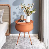 北欧轻奢卧室床头柜北欧小型边桌铁艺床边桌沙发边几角几阳台圆桌