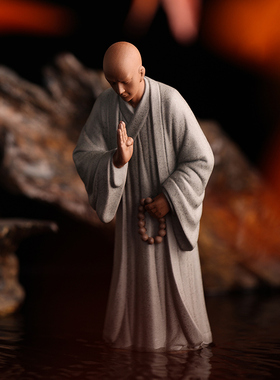 创意紫砂小和f尚陶瓷家居饰品博古架书房工艺品摆件禅意佛系小沙