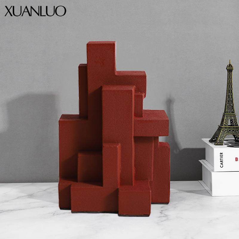 轩洛现代抽象几何树脂摆件酒店别墅电视柜玄关创意桌面摆件装饰品,基础建材,脚轮/万向轮,淘宝优惠券,粉丝福利购,淘宝优惠卷