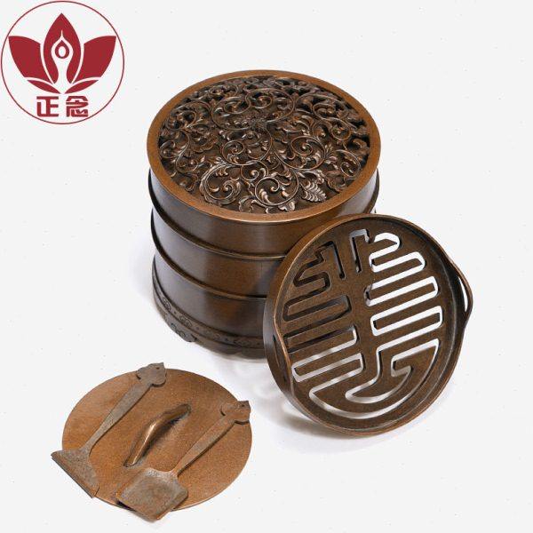 庆松堂苏工铜炉名家胡庆松制素面园艺雕紫铜复古炉香道打篆熏香炉,家居饰品,香篆,淘宝优惠券,粉丝福利购,淘宝优惠卷