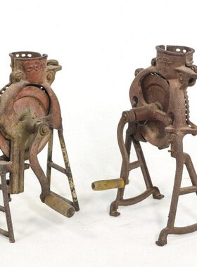 民俗老式手摇玉米机脱粒机铸铁农村老农具怀旧收藏老物件道具摆件