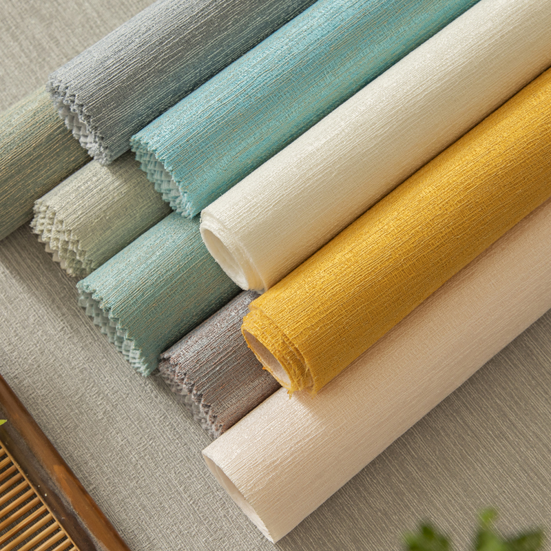 全屋无缝墙布简约现代竖条纹理壁纸酒店民宿N壁纸轻奢加厚素色壁